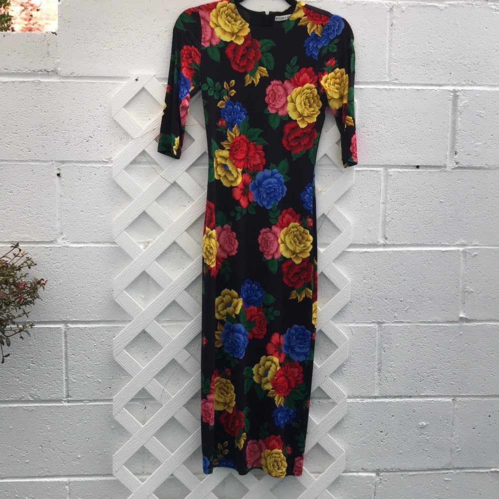 Alice + Olivia fitted floral dress